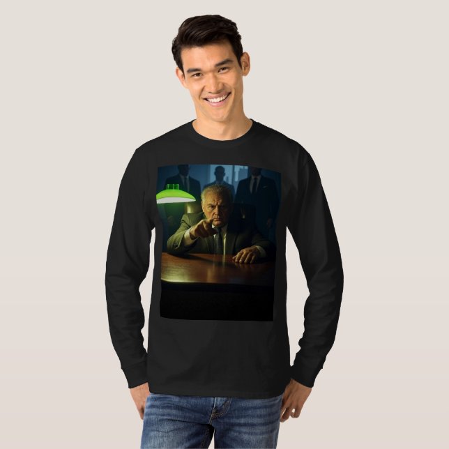 Boss men black long sleeve T-shirt (Front Full)