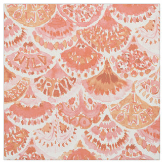 BOSS MERMAID Empowerment Coral Fish Scale Scallop Fabric