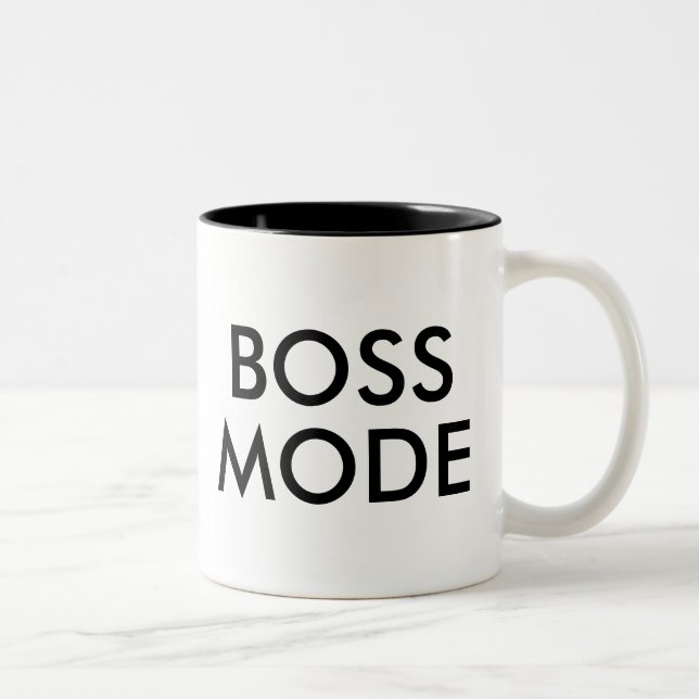 Boss Mode | Funny Humour Slogan Office Mug (Right)