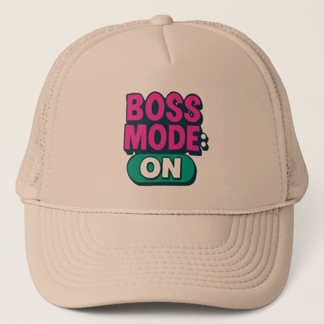 Boss Mode On Hat – Motivational Cap for Entreprene (Front)