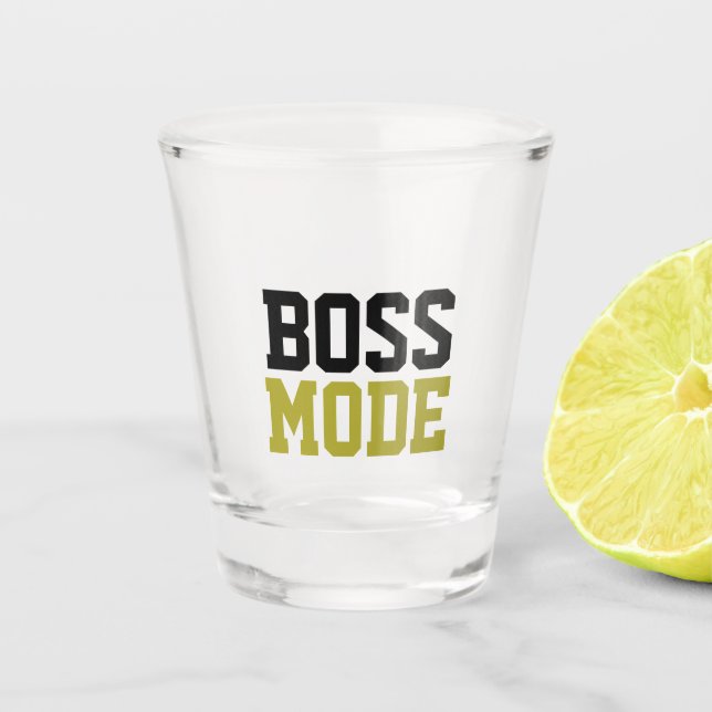 Boss Mode Shot Glass (Front)