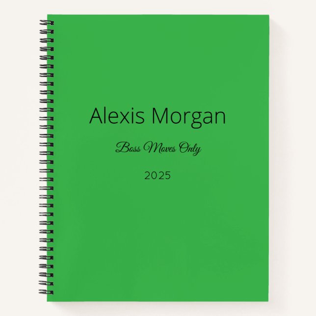 Boss Moves Daily Planner  Notebook (Front)