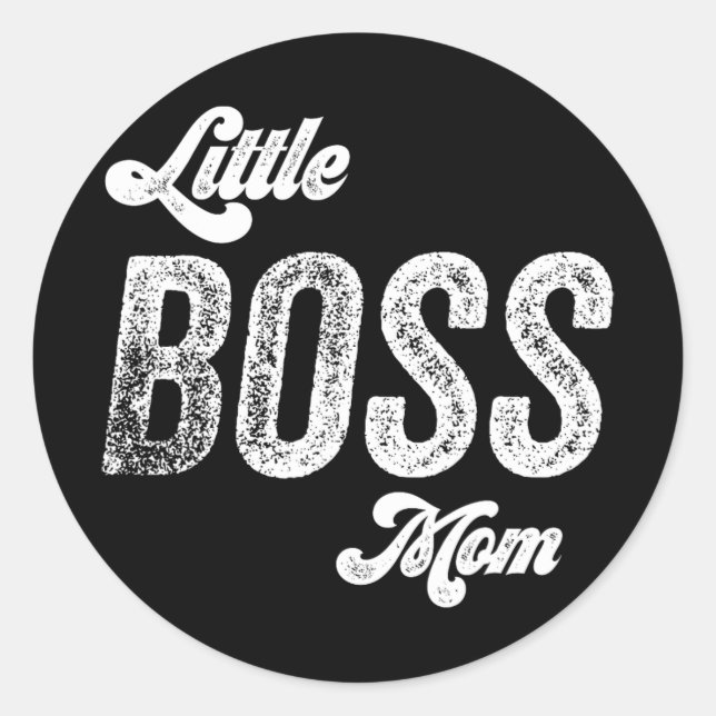 Boss Mum Baby Mothers Day  Classic Round Sticker (Front)