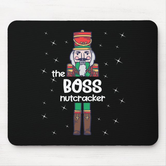 Boss Nutcracker Family Matching Funny Pajama  Mouse Mat (Front)