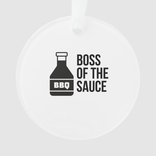 BOSS OF THE BBQ SAUCE ORNAMENT (Front)