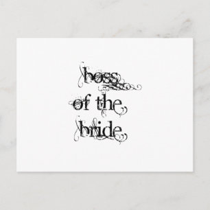 Boss of the Bride Postcard