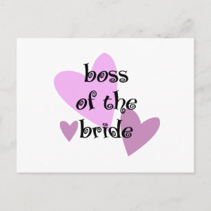 Boss of the Bride Postcard