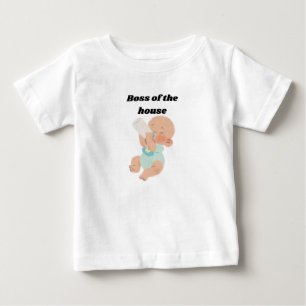 👑 Boss of the House – Funny Baby T-Shirt
