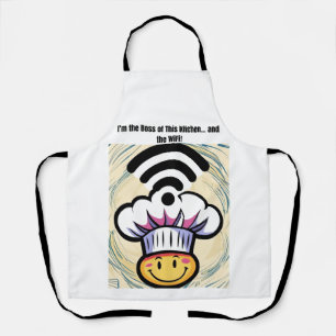 Boss of the Kitchen & WiFi Funny Apron