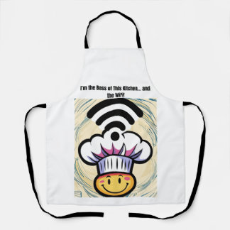 Boss of the Kitchen & WiFi Funny Apron