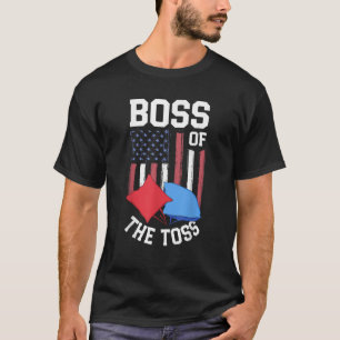 Boss Of The Toss Funny Cornhole Gifts For Men Bean T-Shirt