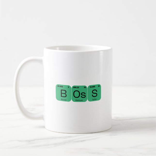 BOSS Periodic Table Element  Coffee Mug (Left)