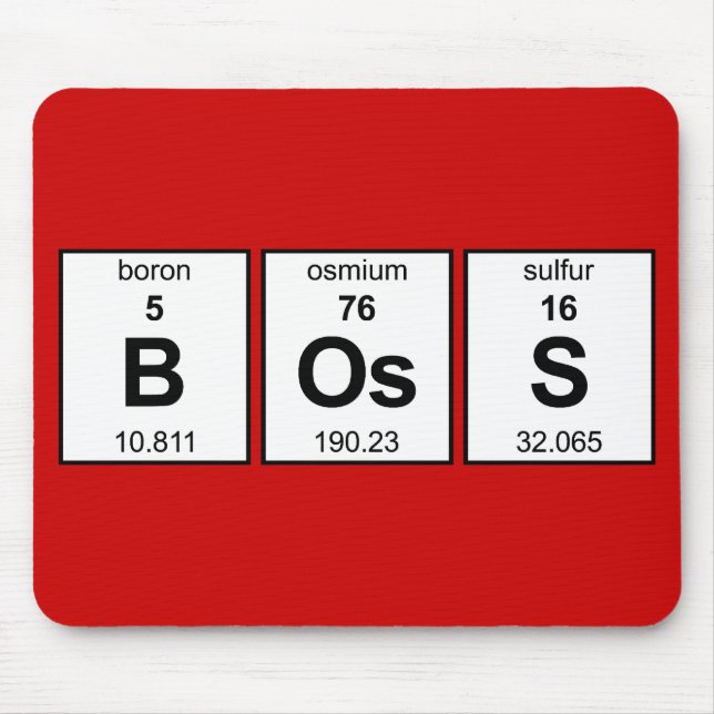 BOsS Periodic Table Mouse Mat (Front)