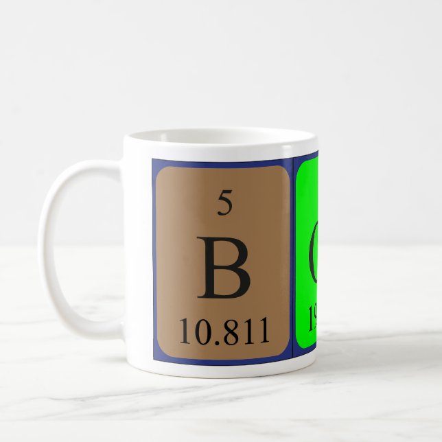 Boss periodic table name mug (Left)