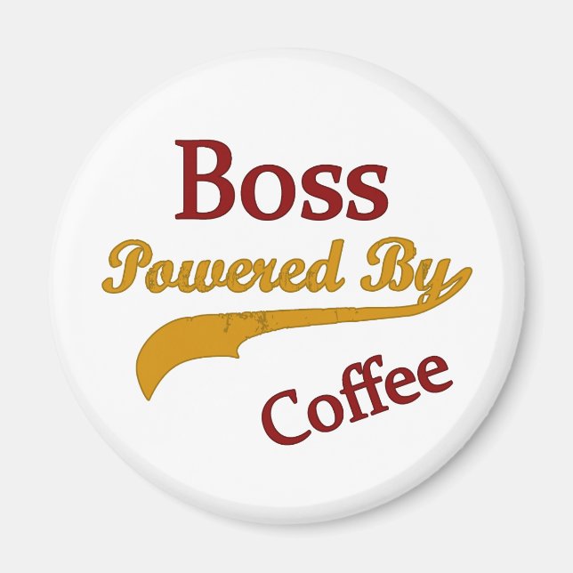 Boss Powered By Coffee Magnet (Front)