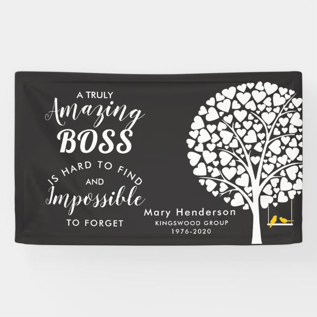 Boss Retirement party or Leaving banner (Horizontal)