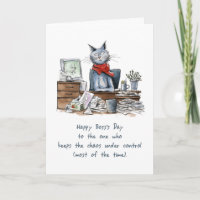 Boss’s Day From Group to Woman Funny Female Cat