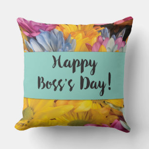 Boss’s Day Thanks Gerbera Daisies Cushion