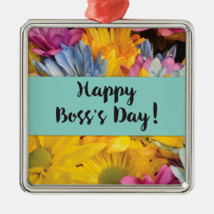 Boss’s Day Thanks Gerbera Daisies Metal Tree Decoration
