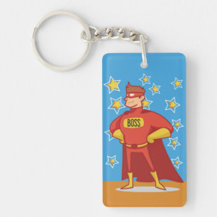 Boss Superhero on Father's Day Key Ring