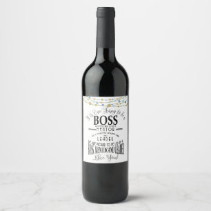 Boss thank you Appreciation Gift Wine label