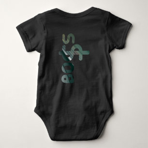 BOSS Trend Abstract Green Emerald Baby Bodysuit