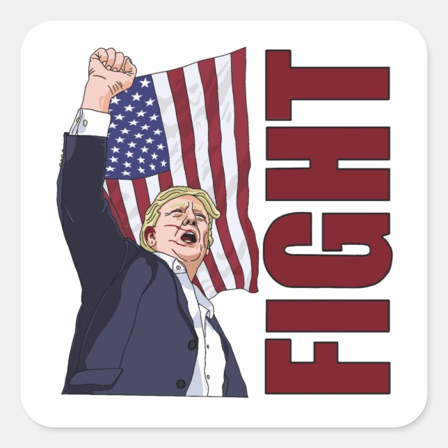 Boss Trump Square Sticker (Front)