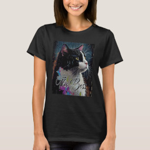 Boss Tuxedo Cat  for Mom Dad T-Shirt