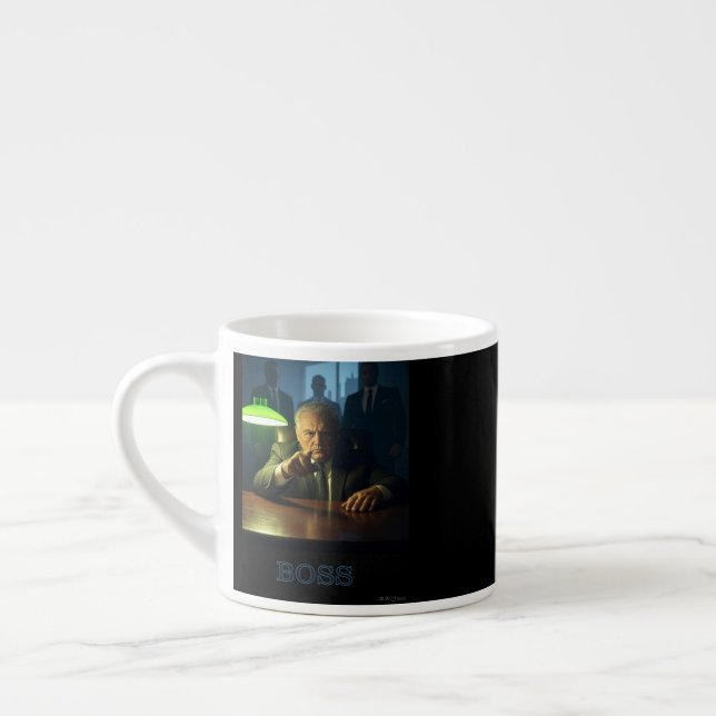 Boss w text right hand espresso mug (Left)