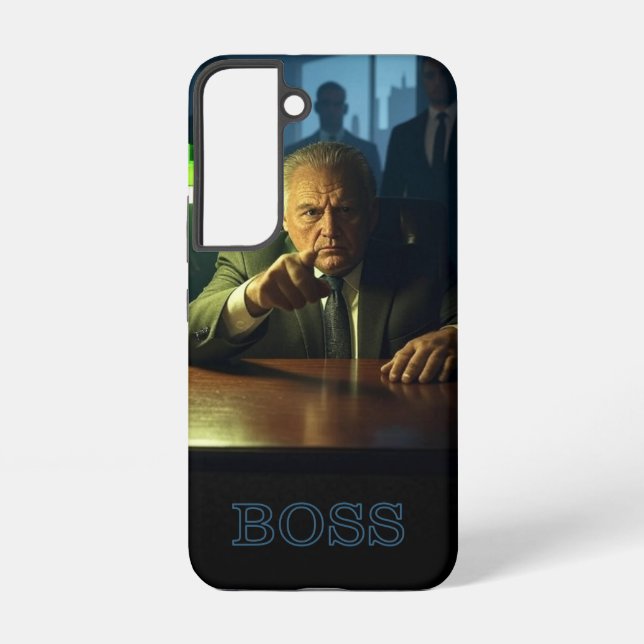 Boss w text Samsung S22 phone case (Back)