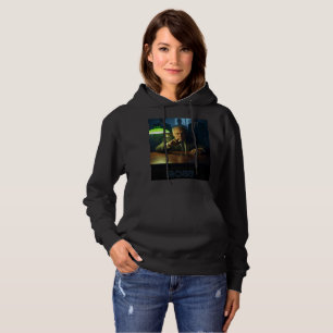 Boss w text women black hooded sweatshirt