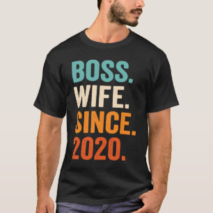 Boss Wife Since 2020 3rd wedding anniversary T-Shirt