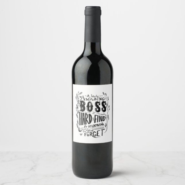 boss wine retirement leaving boss day label (Front)