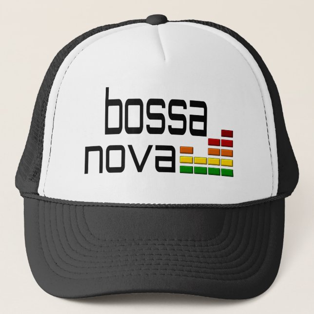 Bossa Nova Music with Stereo Equalizer Trucker Hat (Front)