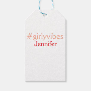 Bossbabe hashtag light pink add name girl boss gift tags