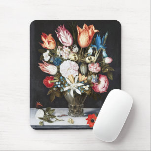 Bosschaert Flower in Glass Baroque Floral Painting Mouse Mat