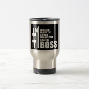 Bosses Birthdays Gifts : Number One Boss Travel Mug