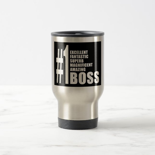 Bosses Birthdays Gifts : Number One Boss Travel Mug (Center)