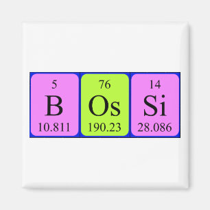 Bossi periodic table name magnet