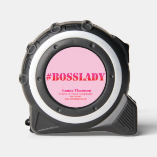 #BossLady - Fun Quote Pink & Red Ombre 1