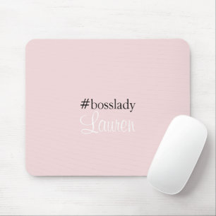 #Bosslady   Pink   Calligraphy   Custom Name Mouse Mat