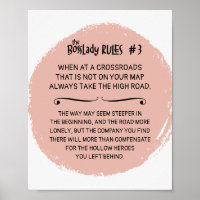BossLady Rule 3 Take the High Road Saying
