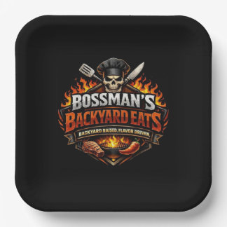 Bossman's Backyard Eats Paper Plate