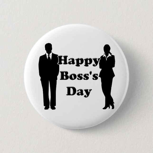 Boss's Day 6 Cm Round Badge (Front)
