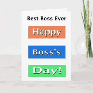 Boss's Day Best Boss Ever Card