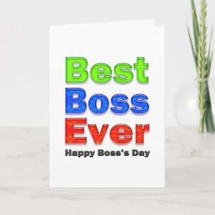 Boss's Day Best Boss Ever Card