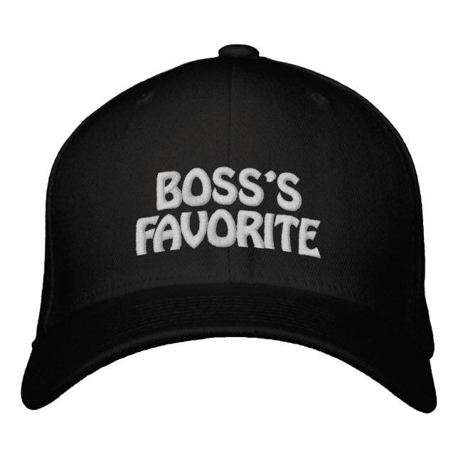Boss's Favourite | Funny Job Work Embroidered Hat (Front)