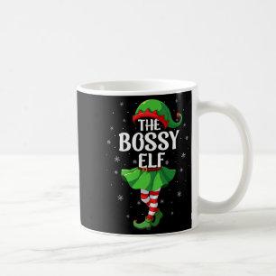 Bossy Elf Christmas Girls Women Elf Squad Xmas Fam Coffee Mug