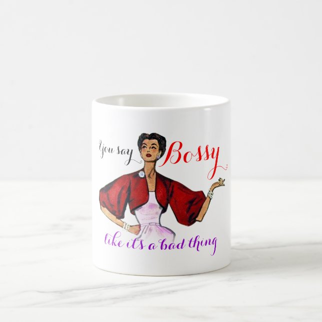 Bossy Gal Retro Coffee Mug (Center)