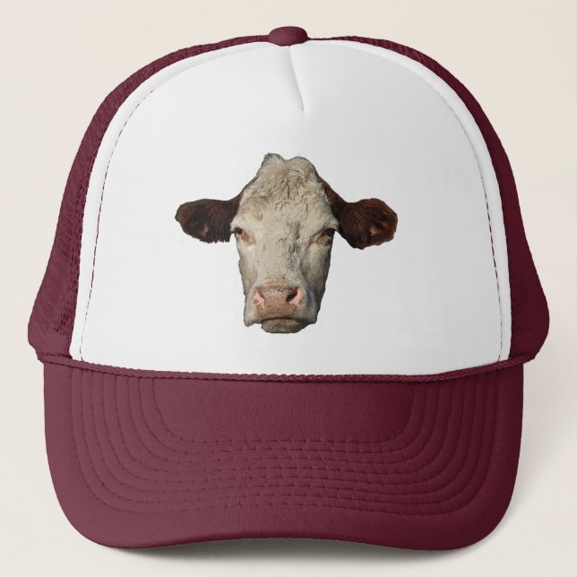 Bossy the Cow Trucker Hat (Front)